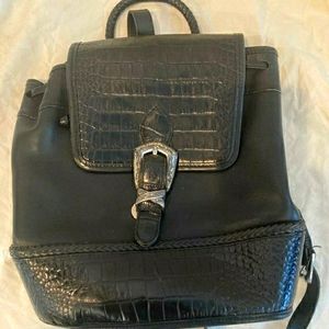 Brighton Monica Black Crocodile Purse
